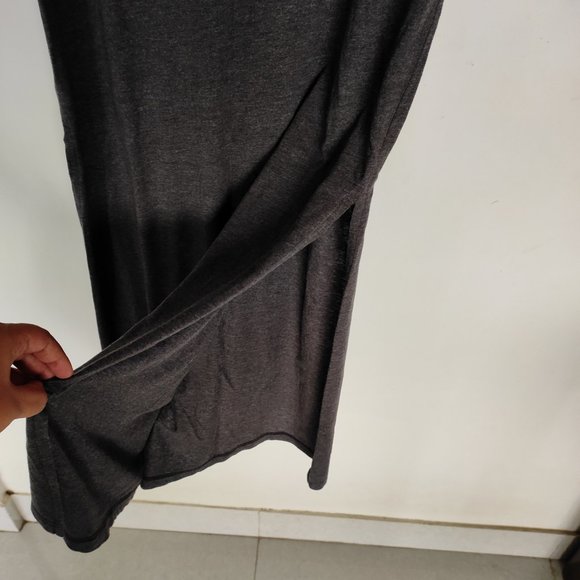 Only Dark Grey length skirt with elastic waist band and slits on both side - Picture 3 of 8